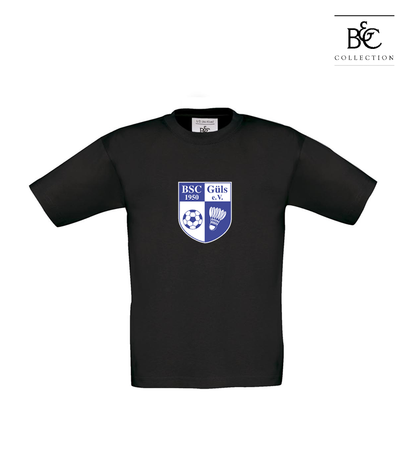 B&C Kinder T-Shirt Black "Anton Frontprint"