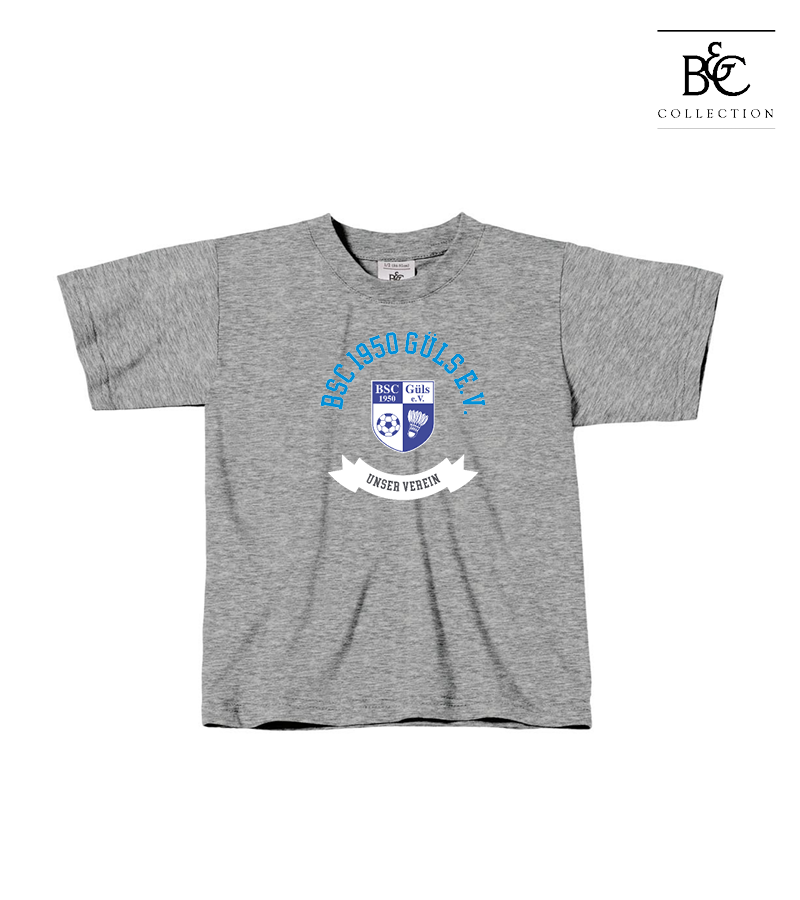 B&C Kinder T-Shirt Sports Grey "Bono"