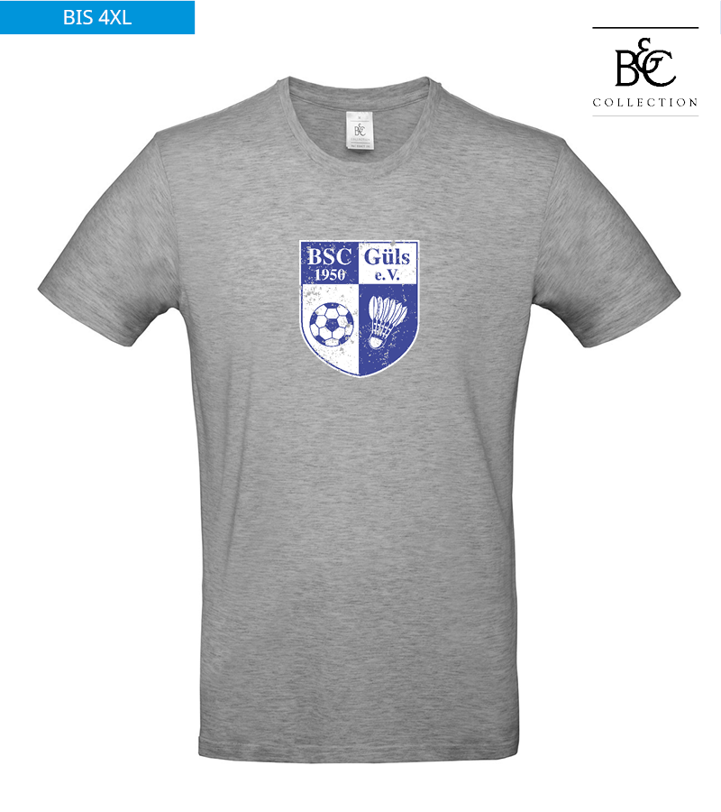 B&C Herren T-Shirt Sports Grey "Uwe Frontprint"