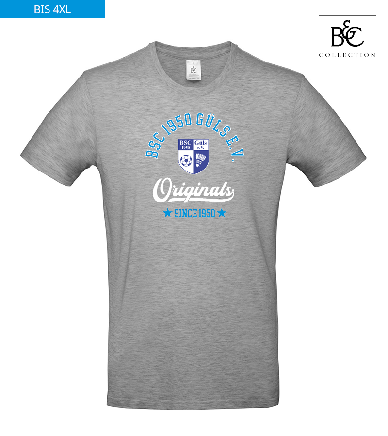 B&C Herren T-Shirt Sports Grey "Jacob"