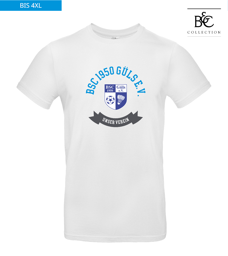 B&C Herren T-Shirt White "Bono"
