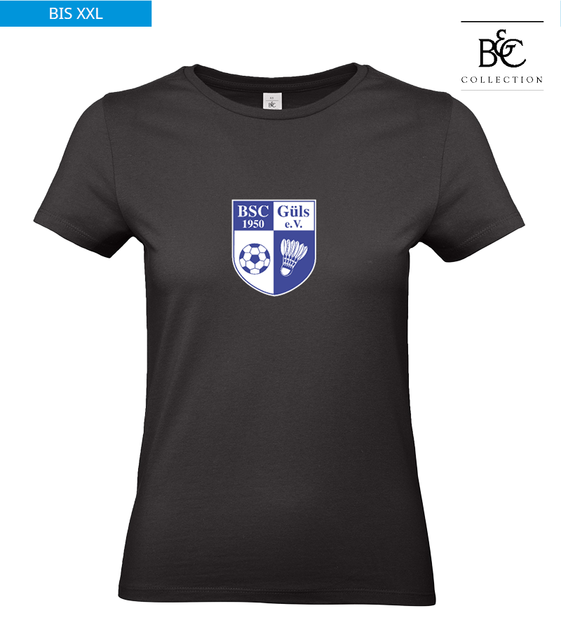 B&C Damen T-Shirt Black "Anton Frontprint"
