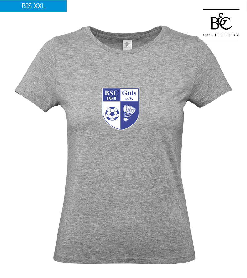 B&C Damen T-Shirt Sports Grey "Anton Frontprint"