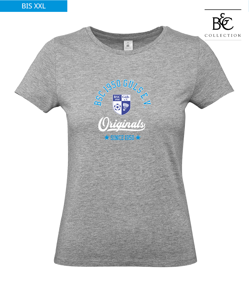 B&C Damen T-Shirt Sports Grey "Jacob"