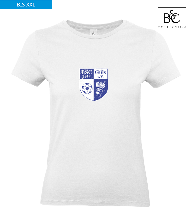 B&C Damen T-Shirt White "Uwe Frontprint"