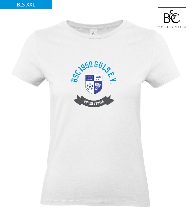 B&C Damen T-Shirt White "Bono"