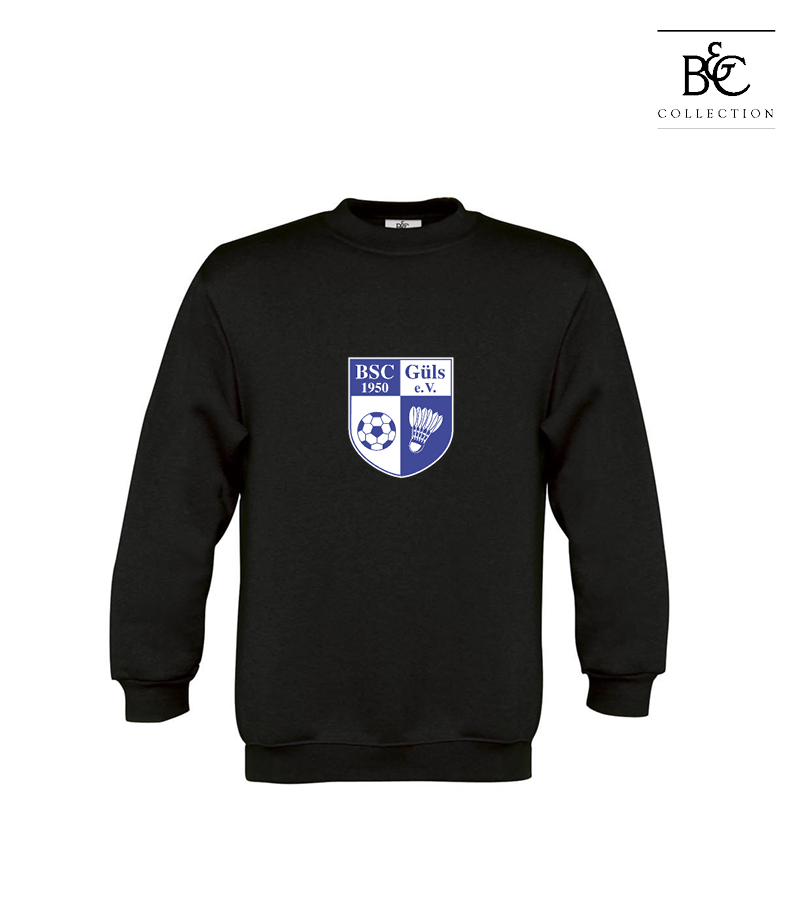 B&C Kinder Sweatshirt Black "Anton Frontprint"