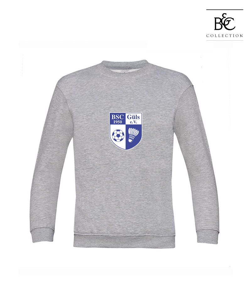 B&C Kinder Sweatshirt Heather Grey "Anton Frontprint"