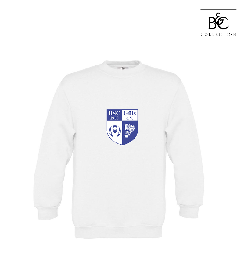 B&C Kinder Sweatshirt White "Anton Frontprint"