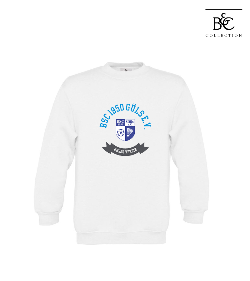 B&C Kinder Sweatshirt White "Bono"