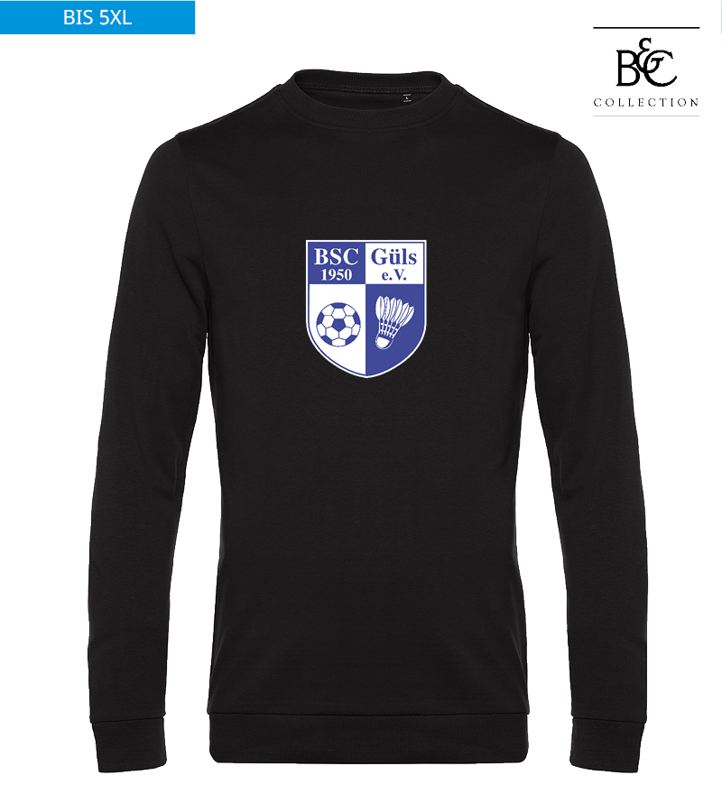 B&C Herren Sweatshirt Black Pure "Anton Frontprint"