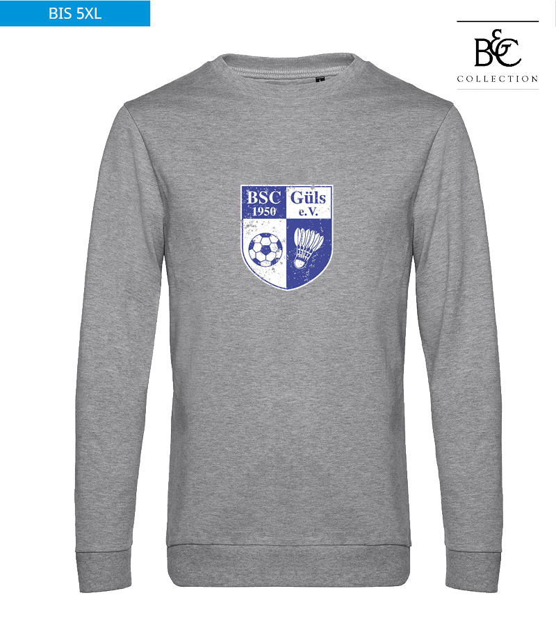 B&C Herren Sweatshirt Heather Grey "Uwe Frontprint"