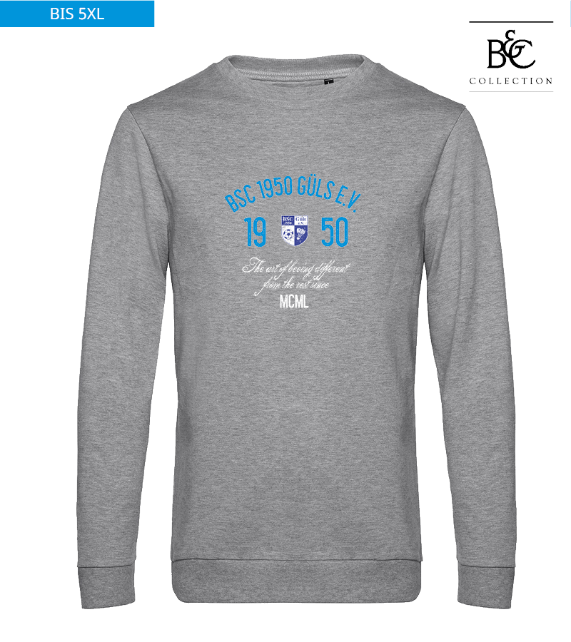 B&C Herren Sweatshirt Heather Grey "Isack"