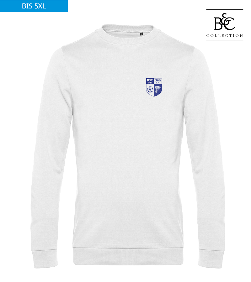 B&C Herren Sweatshirt White "Anton"