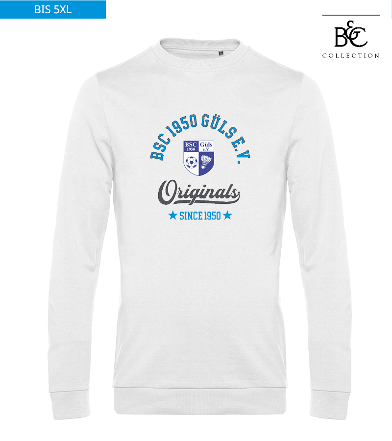 B&C Herren Sweatshirt White "Jacob"