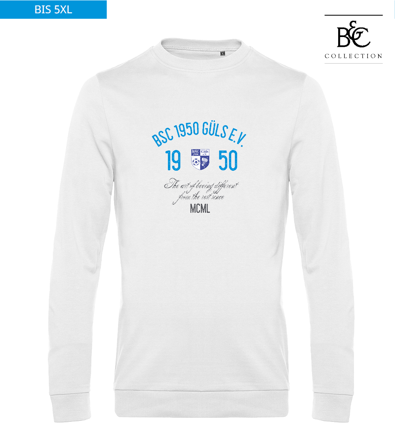 B&C Herren Sweatshirt White "Isack"