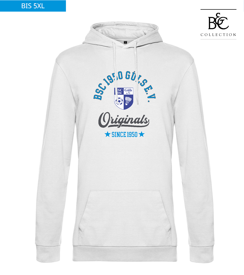 B&C Herren Hoodie White "Jacob"
