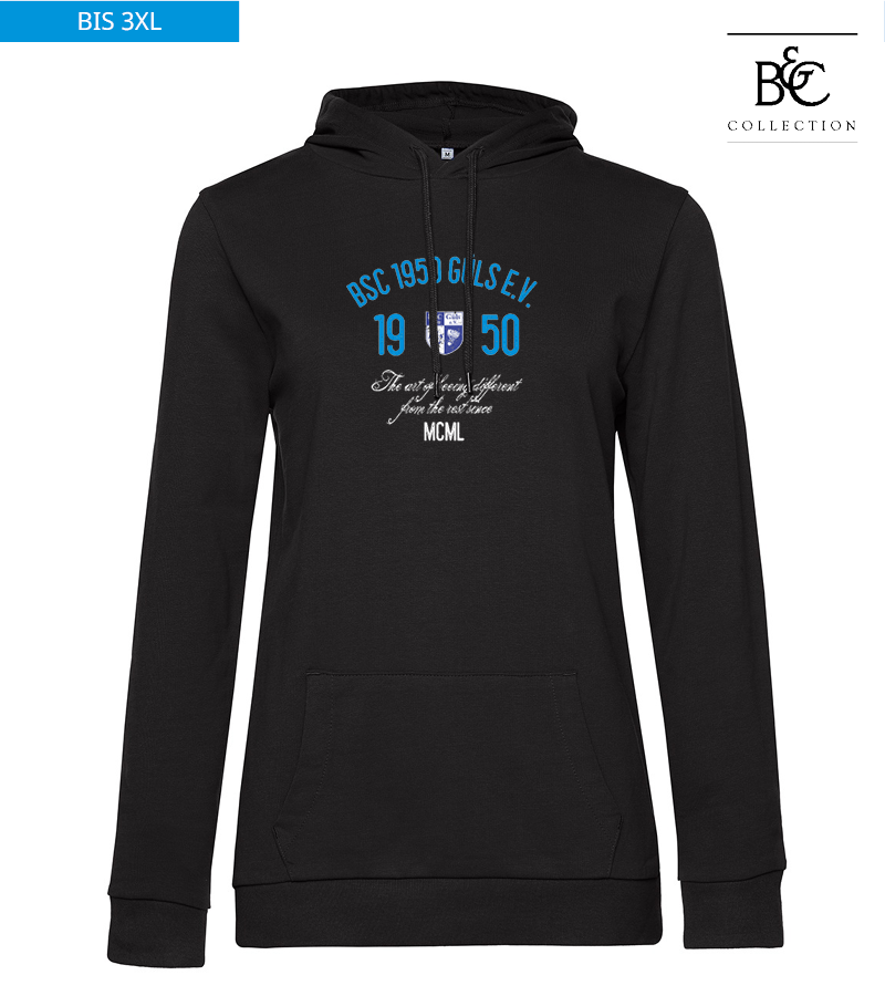 B&C Damen Hoodie Black Pure "Isack"