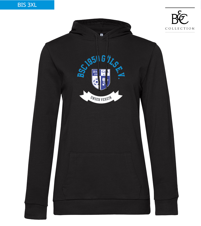 B&C Damen Hoodie Black Pure "Bono"