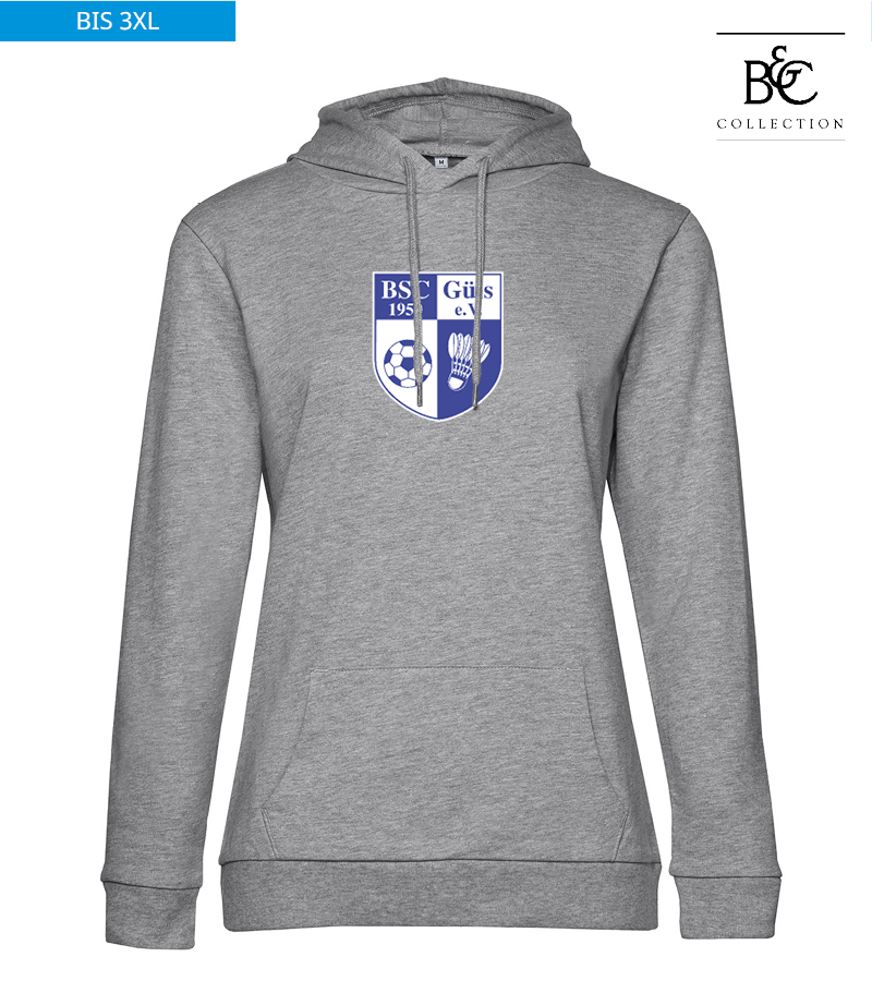 B&C Damen Hoodie Heather Grey "Anton Frontprint"