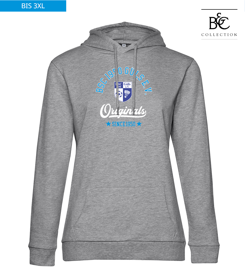 B&C Damen Hoodie Heather Grey "Jacob"