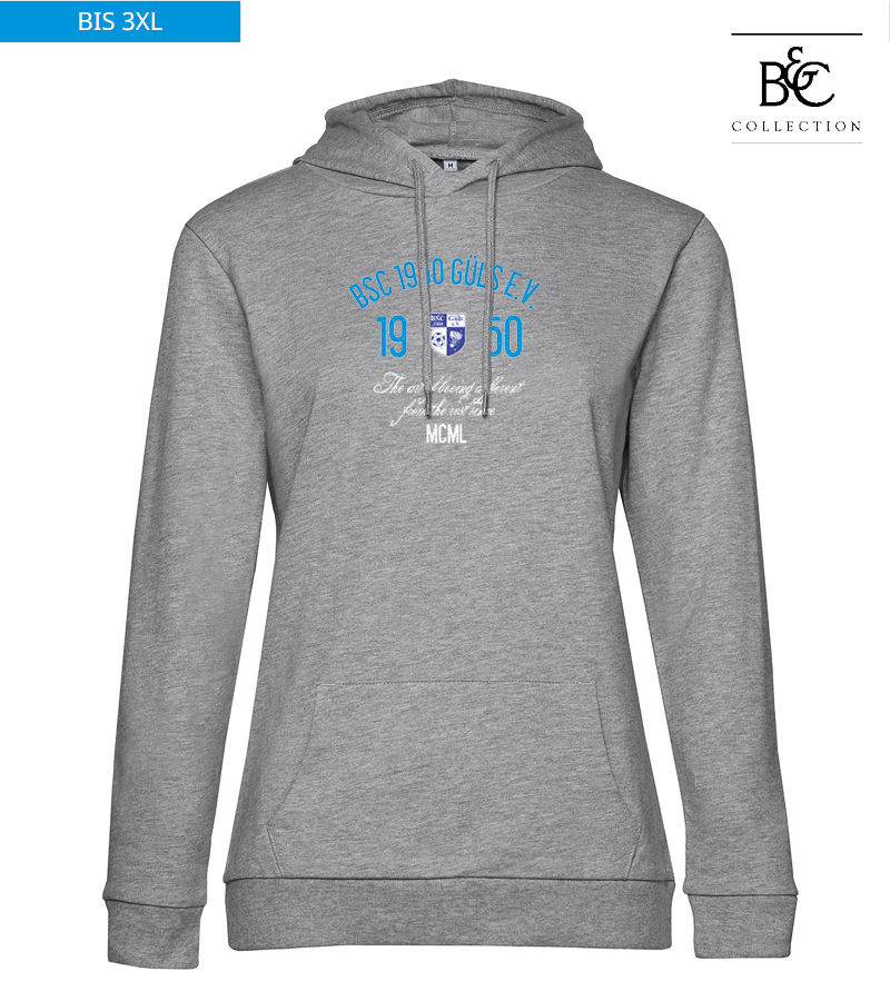 B&C Damen Hoodie Heather Grey "Isack"