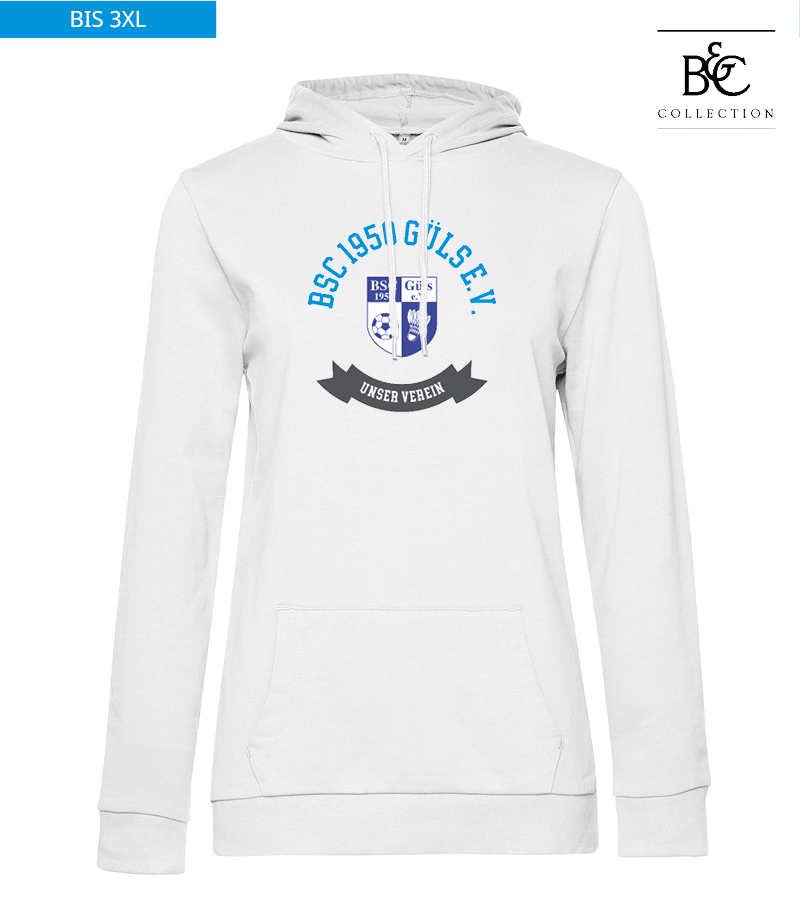 B&C Damen Hoodie White "Bono"