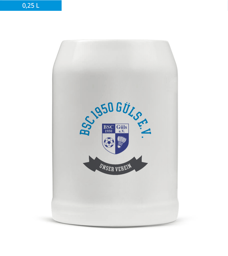 Bierkrug 0,25l White "Bono" A
