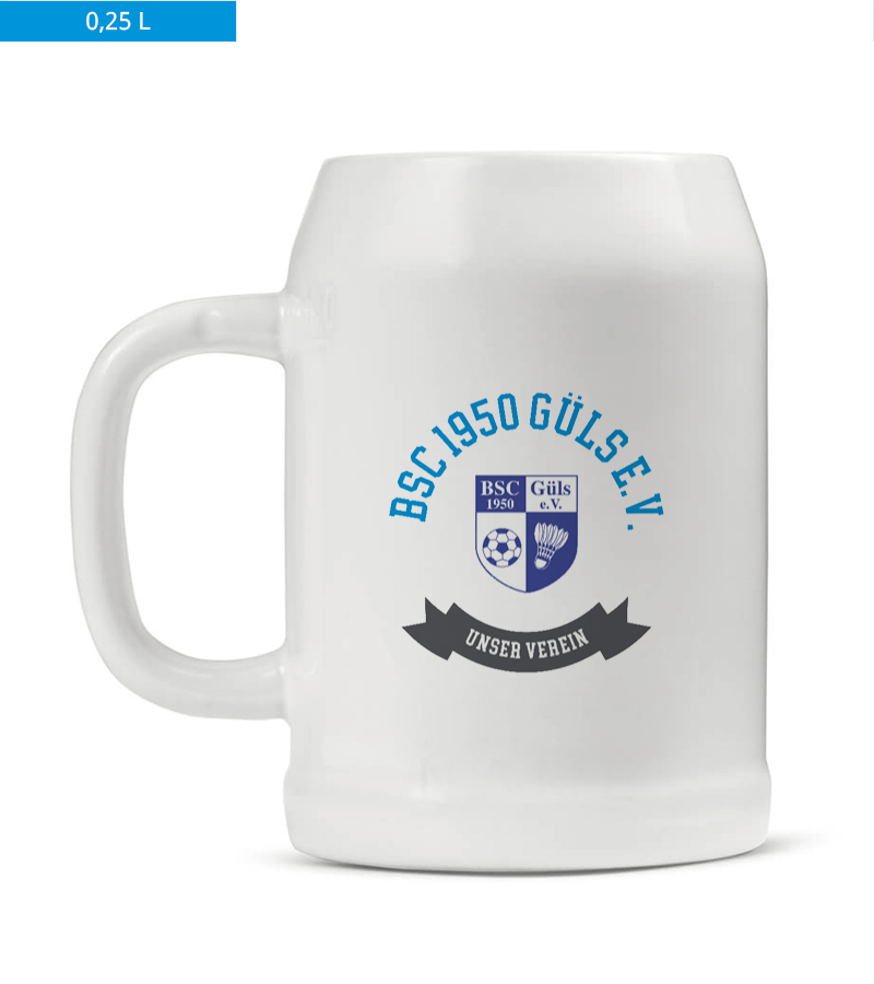 Bierkrug 0,25l White "Bono" B