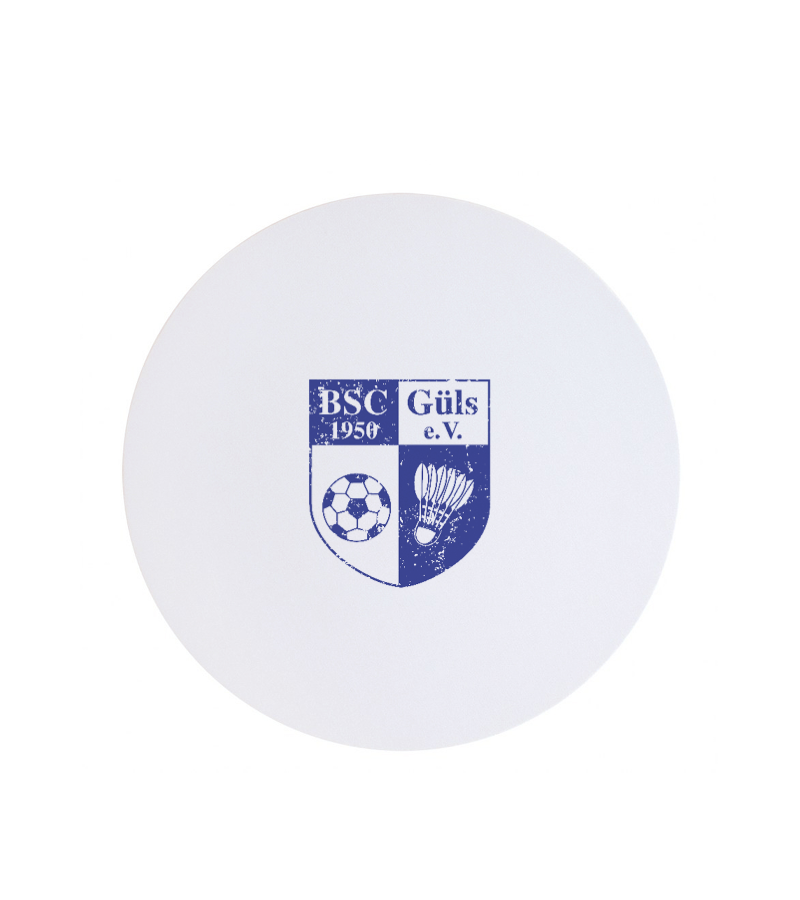 Textil Mousepad Rund White "Uwe"