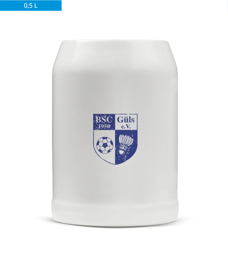 Bierkrug 0,5l White "Uwe" A