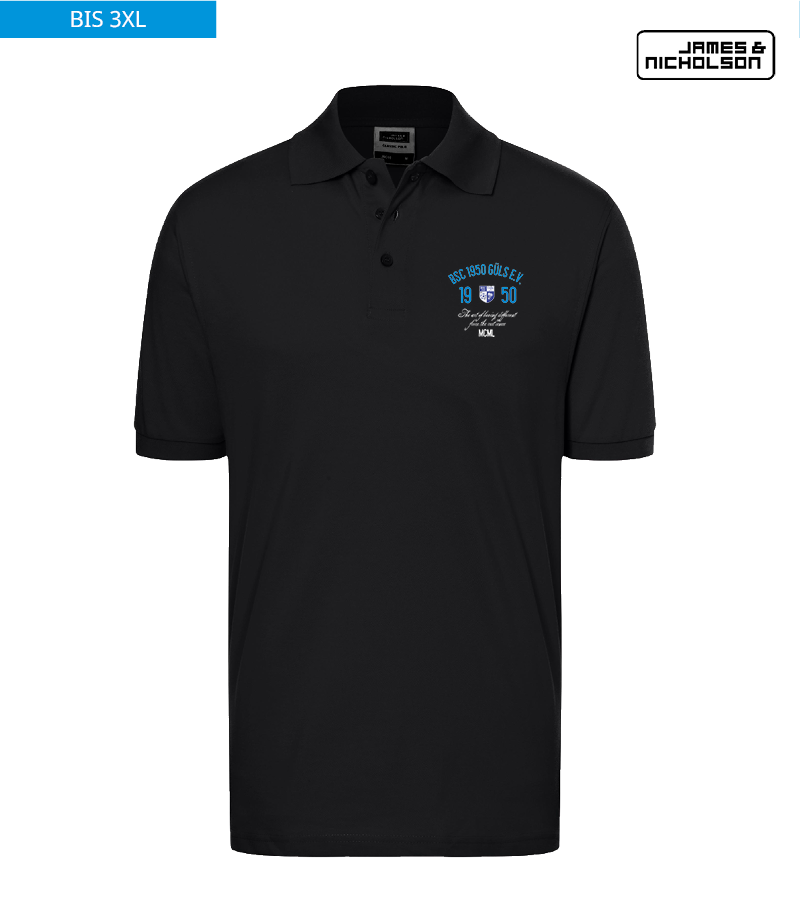 J+N Herren Polo-Shirt Black "Isack"