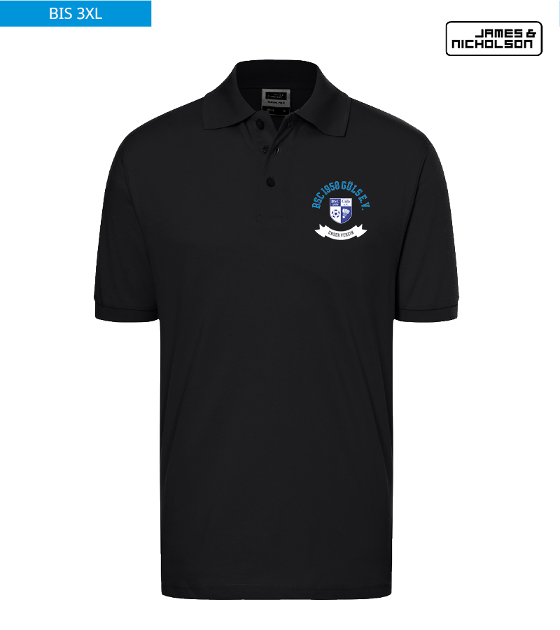 J+N Herren Polo-Shirt Black "Bono"