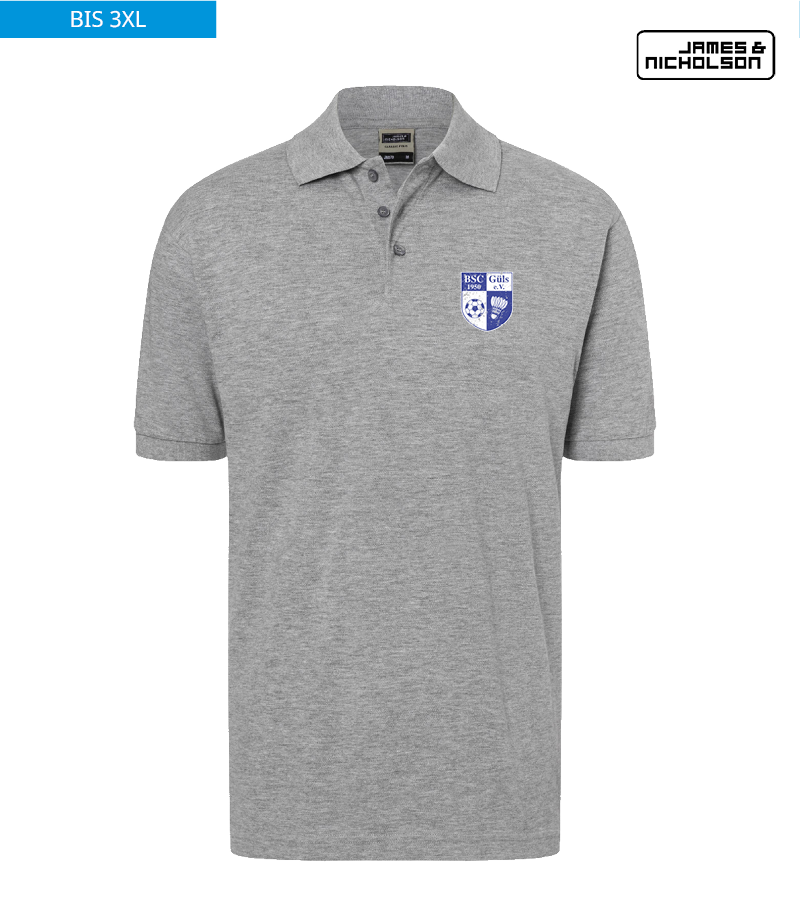 J+N Herren Polo-Shirt Heather Grey "Uwe"