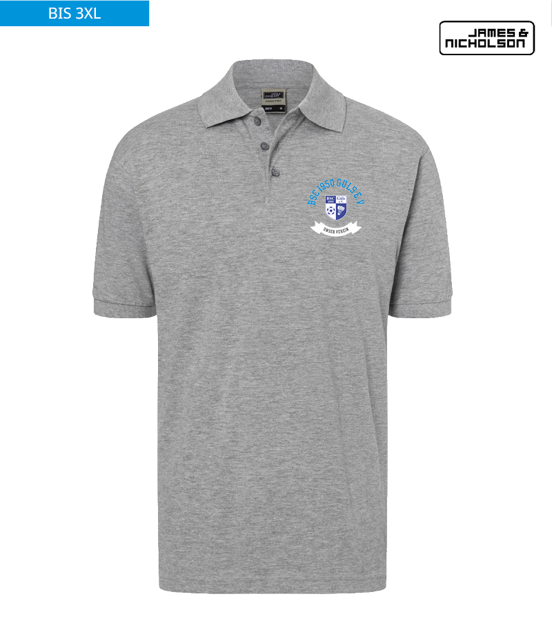 J+N Herren Polo-Shirt Heather Grey "Bono"