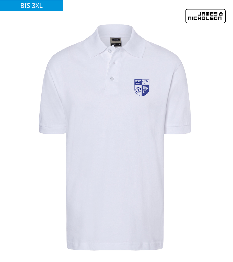 J+N Herren Polo-Shirt White "Anton"