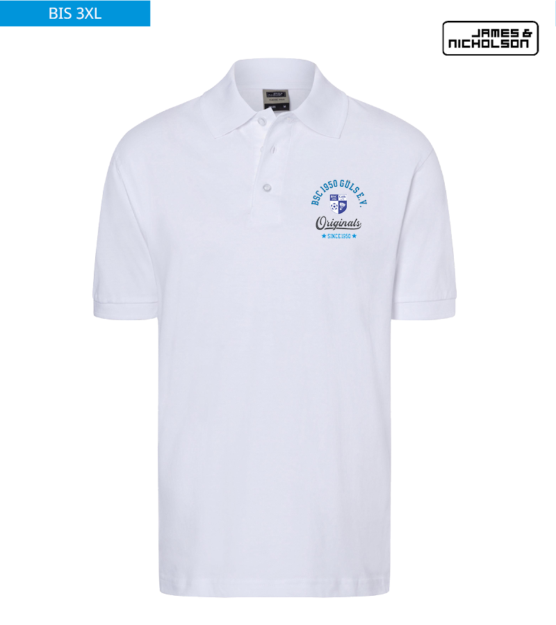 J+N Herren Polo-Shirt White "Jacob"