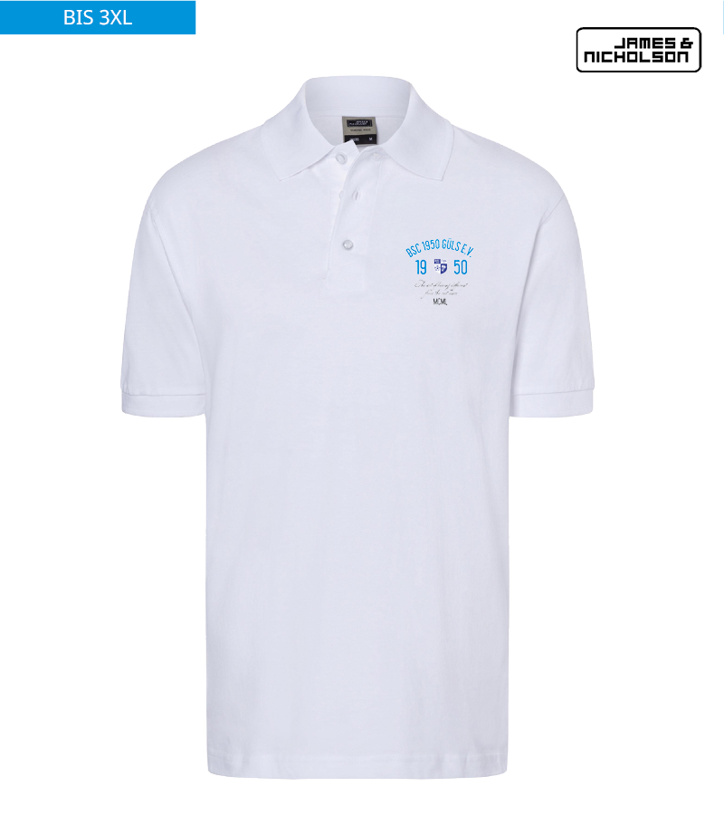 J+N Herren Polo-Shirt White "Isack"