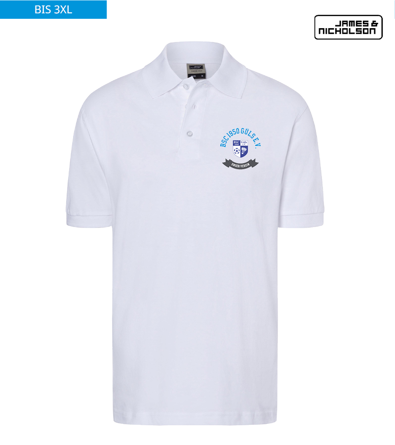 J+N Herren Polo-Shirt White "Bono"