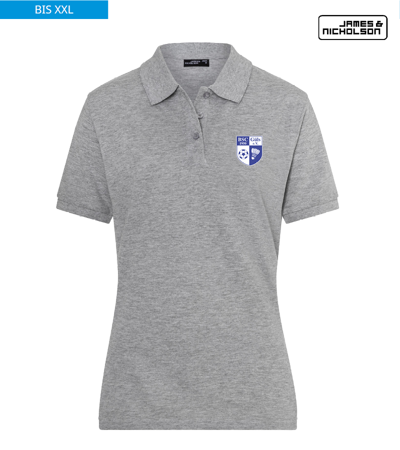 J+N Damen Polo-Shirt Heather Grey "Anton"