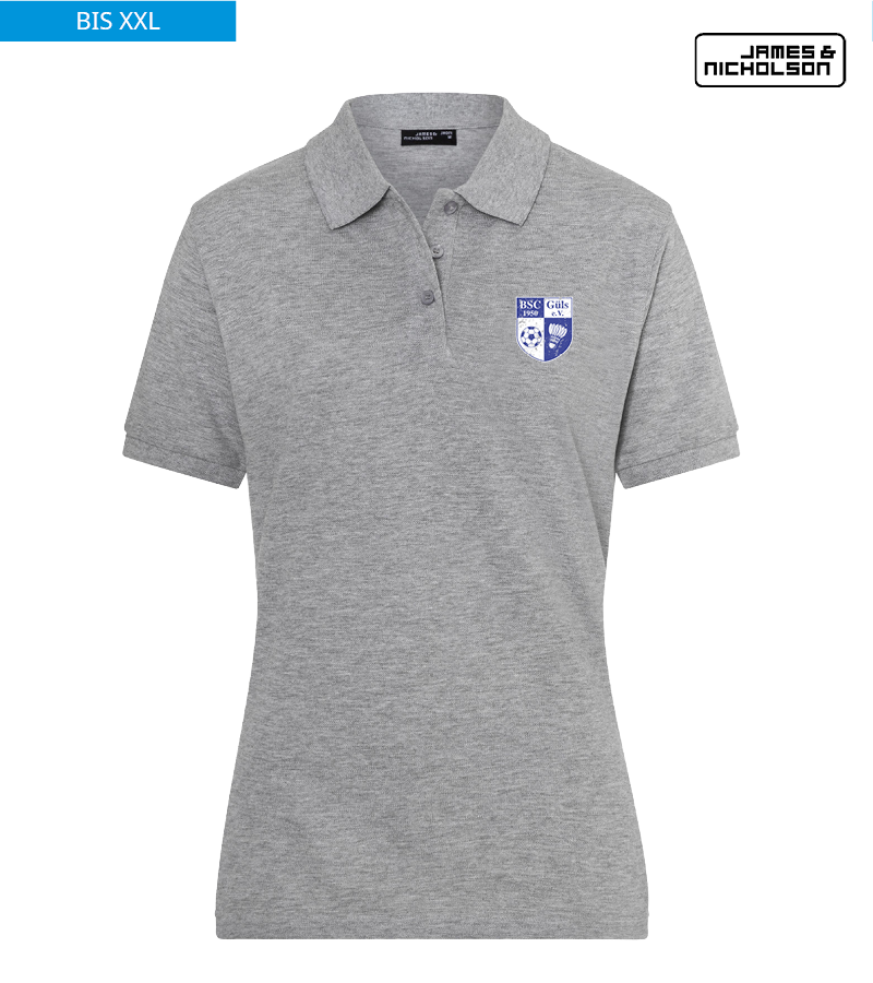 J+N Damen Polo-Shirt Heather Grey "Uwe"