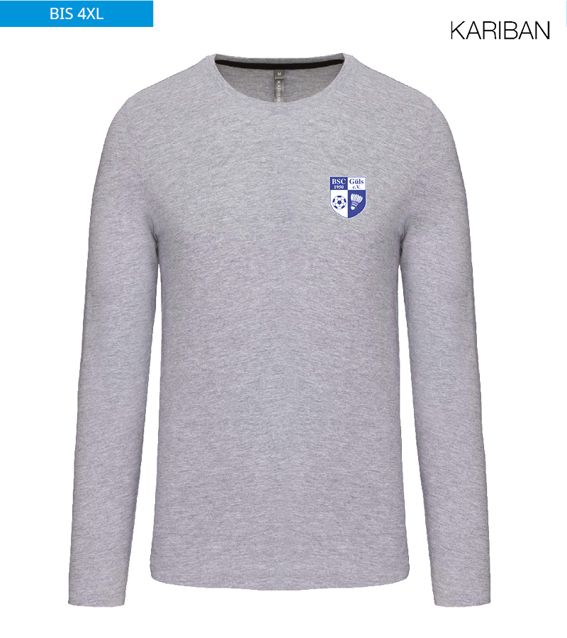 Kariban Herren Langarmshirt Oxford Grey "Anton"