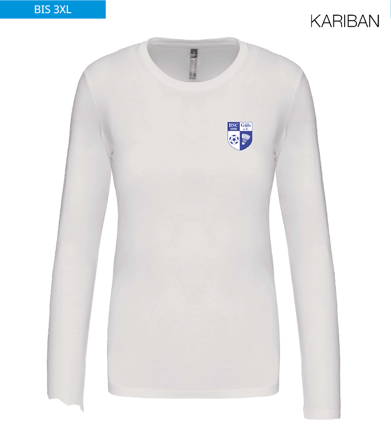 Kariban Damen Langarmshirt White "Anton"