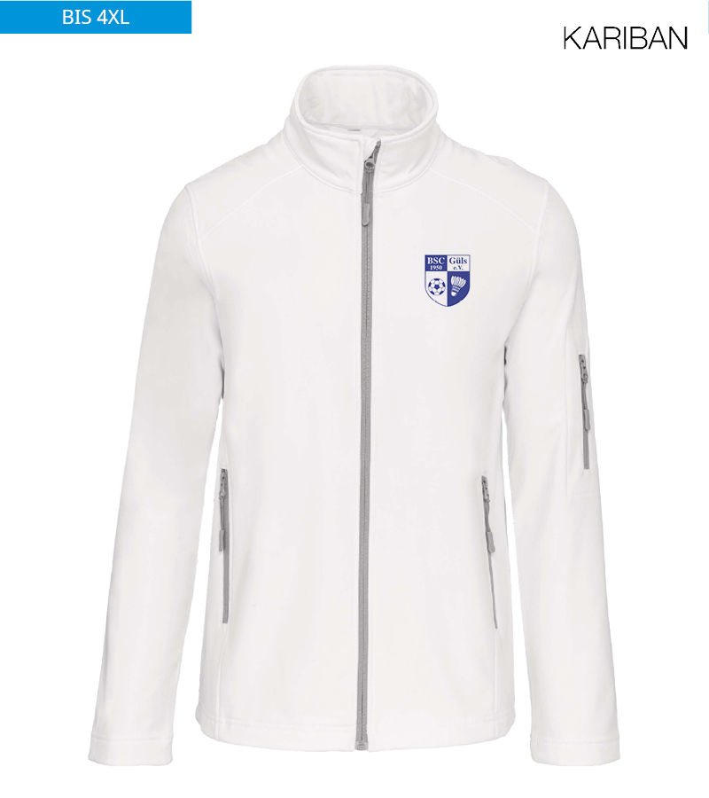 Kariban Herren Softshelljacke White "Anton"