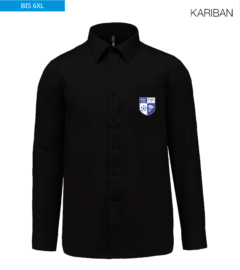 Kariban Herren Langarmhemd Black "Anton"