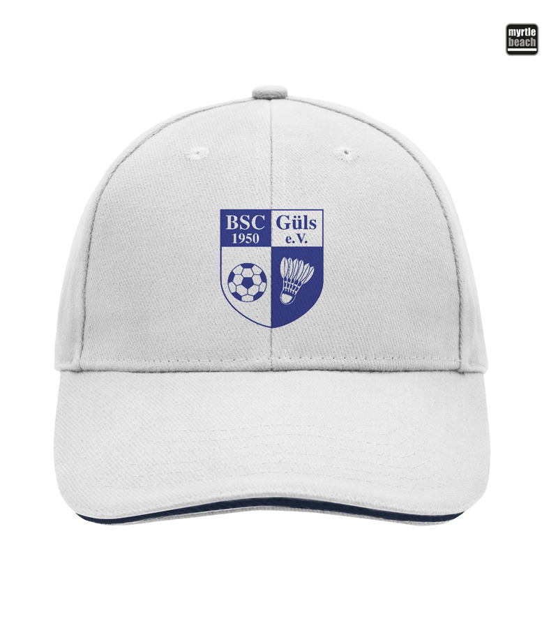 Myrtle Beach Unisex 6 Panel Sandwich Cap White "Anton"