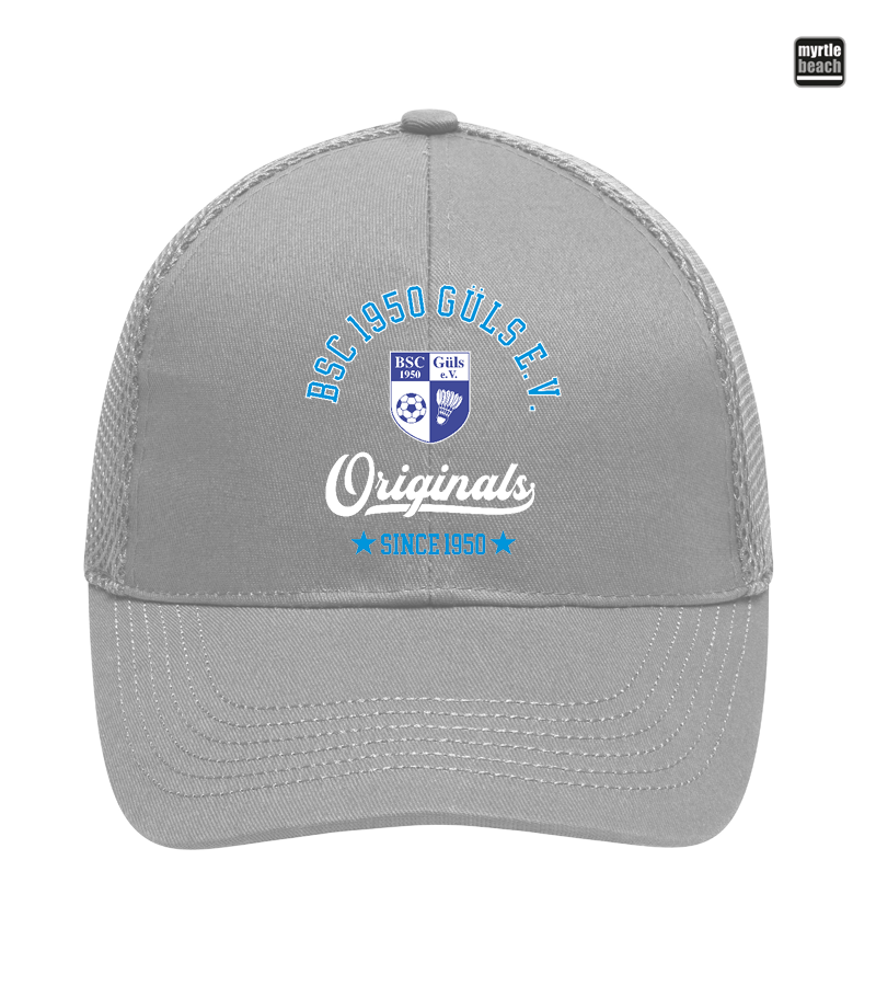 Myrtle Beach Unisex 6 Panel Air Mesh Cap Light Grey "Jacob"