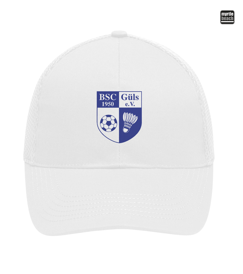 Myrtle Beach Unisex 6 Panel Air Mesh Cap White "Anton"