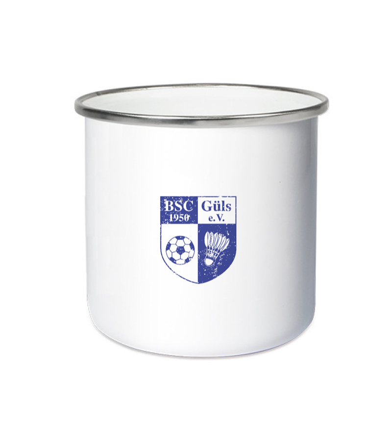 Emailletasse White Silver "Uwe" A